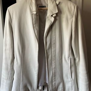 White leather Jacket.
